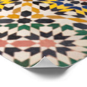 Geometrische tegel, Marokko Poster (Hoek)