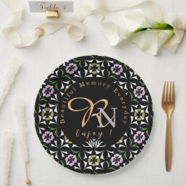 Geometrische tegel papieren bordje