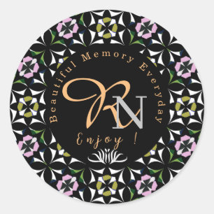 Geometrische tegel ronde sticker