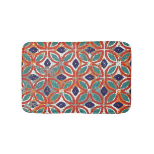 Geometrische tegels: etnische achtergrond. badmat