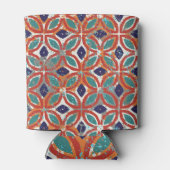 Geometrische tegels: etnische  achtergrond. blikjeskoeler (Achterkant)