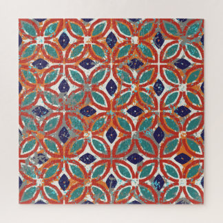 Geometrische tegels: etnische achtergrond. legpuzzel