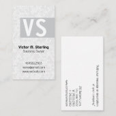 Geometrische tegels | Monogram Visitekaartje (Voorkant / Achterkant)