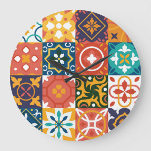 Geometrische Tegels Patroon Grote Klok