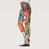 Geometrische Tegels Patroon Leggings (Links)