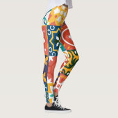 Geometrische Tegels Patroon Leggings (Rechts)