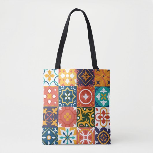 Geometrische  Tegels  Patroon Tote Bag (Voorkant)