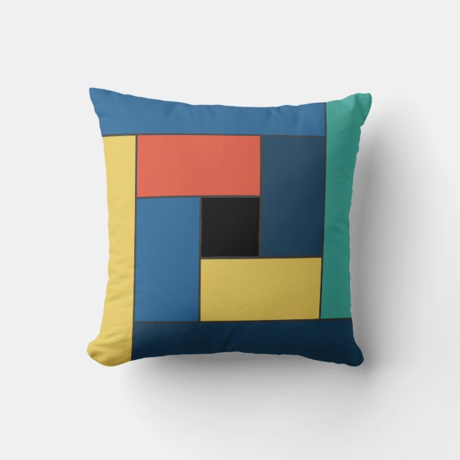 Geometrische Tegels Patroon ver7 Sierkussen (Voorkant)