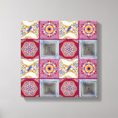 Geometrische Tegels van Azulejos met een CG-twist Canvas Afdruk (Voorkant)