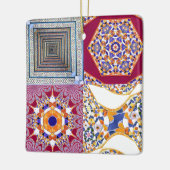 Geometrische Tegels van Azulejos met een CG-twist Keramisch Ornament (Links)