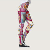 Geometrische Tegels van Azulejos met een CG-twist Leggings (Rechts)