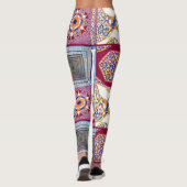 Geometrische Tegels van Azulejos met een CG-twist Leggings (Achterkant)