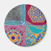 Geometrische Tegels van Azulejos met een CG-twist Magneet (Voorkant)