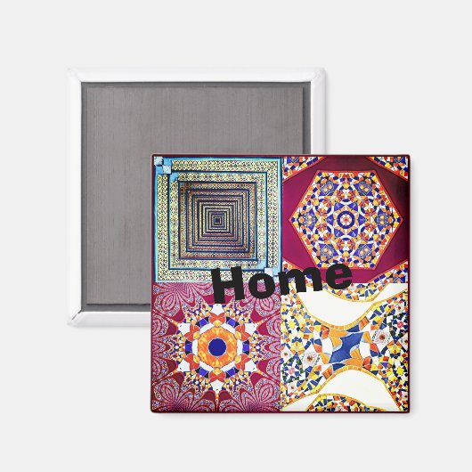 Geometrische Tegels van Azulejos met een CG-twist Magneet (Voorkant / Achterkant)