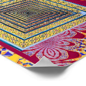 Geometrische Tegels van Azulejos met een CG-twist Poster (Hoek)
