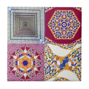 Geometrische Tegels van Azulejos met een CG-twist Tegeltje