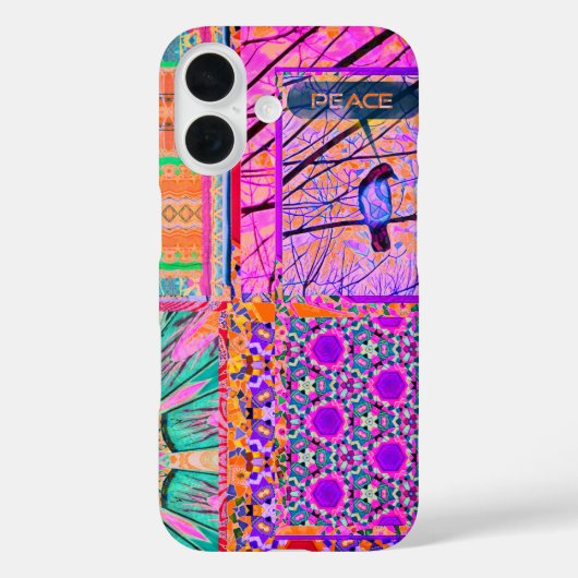Geometrische Tegels van Azulejos met Vredesvogel Case-Mate iPhone Case (Achterkant)