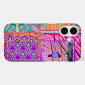 Geometrische Tegels van Azulejos met Vredesvogel Case-Mate iPhone Case (Achterkant (horizontaal))