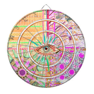 Geometrische Tegels van Azulejos met Vredesvogel Dartbord