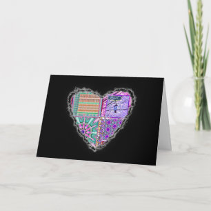 Geometrische Tegels van Azulejos met Vredesvogel Feestdagen Kaart