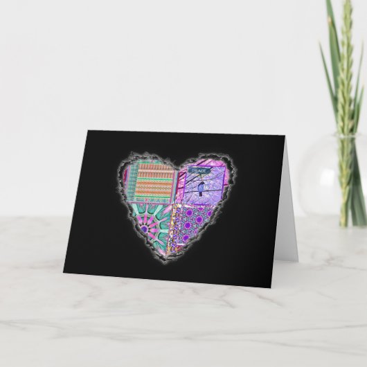 Geometrische Tegels van Azulejos met Vredesvogel Feestdagen Kaart (Voorkant)