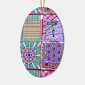 Geometrische Tegels van Azulejos met Vredesvogel Keramisch Ornament (Links)