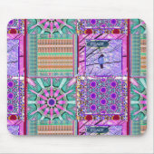 Geometrische Tegels van Azulejos met Vredesvogel Muismat (Voorkant)