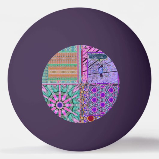 Geometrische Tegels van Azulejos met Vredesvogel Pingpongbal (Voorkant)