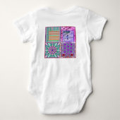 Geometrische Tegels van Azulejos met Vredesvogel Romper (Achterkant)