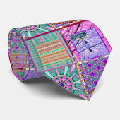 Geometrische Tegels van Azulejos met Vredesvogel Stropdas (Opgerold)