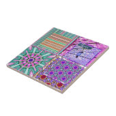 Geometrische Tegels van Azulejos met Vredesvogel Tegeltje (Zijkant)