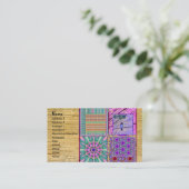 Geometrische Tegels van Azulejos met Vredesvogel Visitekaartje (Staand voorkant)