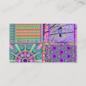 Geometrische Tegels van Azulejos met Vredesvogel Visitekaartje (Achterkant)