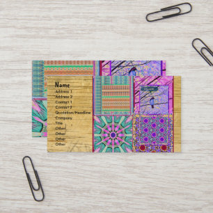 Geometrische Tegels van Azulejos met Vredesvogel Visitekaartje