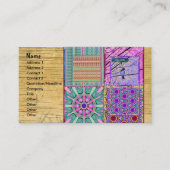 Geometrische Tegels van Azulejos met Vredesvogel Visitekaartje (Voorkant)