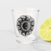 geometrische tekening shot glas (Voorkant)