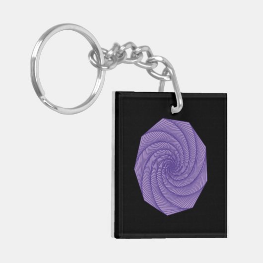 geometrische tekening Violet Sleutelhanger (Voorkant Links)