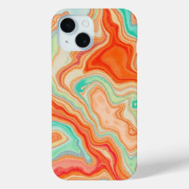 Geometrische telefoonhoes met lijnen voor iPhone 15 Case