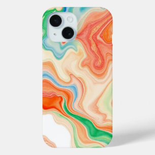 Geometrische telefoonhoes met lijnen voor iPhone 15 Case