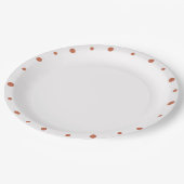 Geometrische Terra Cotta Stippen Wit Papieren Bordje (Gekanteld)