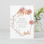 Geometrische Terracotta Bridesmaids Luncheon Kaart (Staand voorkant)