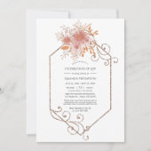 Geometrische Terracotta Celebration of Life Kaart (Voorkant)