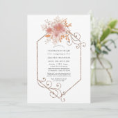 Geometrische Terracotta Celebration of Life Kaart (Staand voorkant)