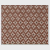 Geometrische Terracotta Rode Kerst Inpakpapier (Vlak)