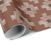 Geometrische Terracotta Rode Kerst Inpakpapier (Rol Hoek)