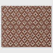 Geometrische Terracotta Rode Kerst Inpakpapier (Vlak)