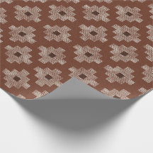 Geometrische Terracotta Rode Kerst Inpakpapier