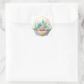 Geometrische Terrarium Vierkante Sticker (Tas)