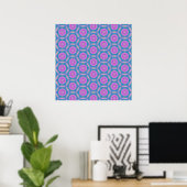 Geometrische Terrazzo Pattern Poster (Thuiskantoor)