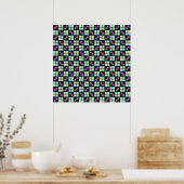 Geometrische Terrazzo Pattern Poster (Keuken)